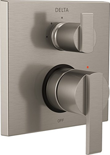 Delta T24867-SS Faucet Ara Angular Modern Monitor 14 Series Valve Trim with 3-Setting Integrated Diverter, Stainless