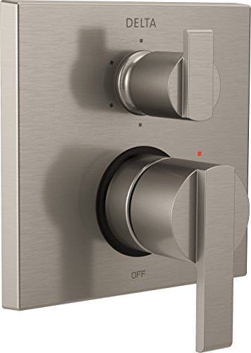 Delta T24967-SS Faucet Ara Angular Modern Monitor 14 Series Valve Trim with 6-Setting Integrated Diverter, Stainless
