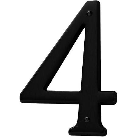 Baldwin 90674190  # 4 House Number Flat, Black