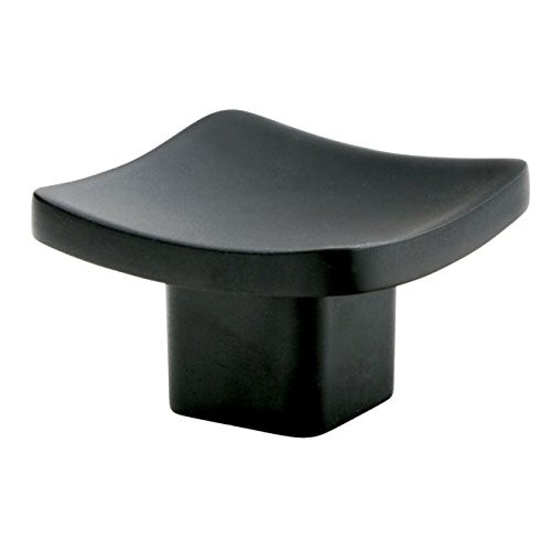 Emtek 86317US19 Basin Square Knob Size: 1.25" H x 1.25" W x 0.75" D, Finish: Black