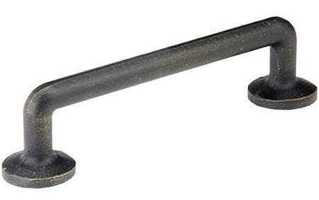 Emtek 86056MB 86056 Sandcast Rod 4 Inch Center to Center Handle Cabinet Pull from the Ru, Medium Bronze