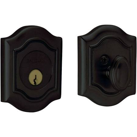 Baldwin 8237190 8237 Bethpage Single Cylinder Deadbolt, Satin Black