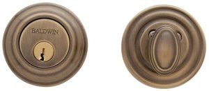 Baldwin 8231050 Single Cylinder Deadbolt Finish: Satin Brass and Black
