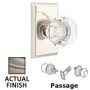 Emtek 8121OTUS15A EMT 8121 OLD TOWN CLEAR US15A PASS RECTANGULAR ROSE