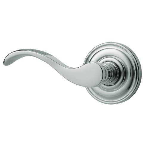 Baldwin 5455V260LMR  Polished Chrome Individual Wave Estate Lever without Rosettes