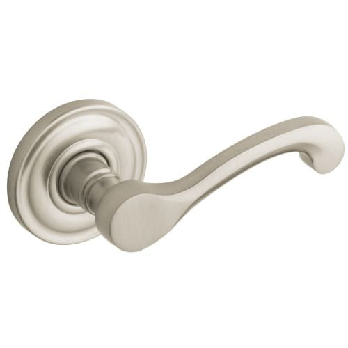 Baldwin 5445V056MR 5445V.MR Pair of Classic Estate Levers without Rosettes, Lifetime Satin Nickel