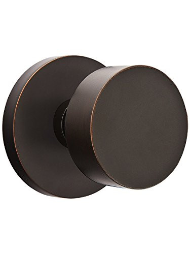Emtek 5209ROUUS10B Disc Rosette Door Set With Disc Knobs Privacy in Oil Rubbed Bronze