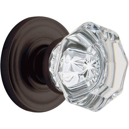 Baldwin 5080112IDM 5080.IDM Filmore Crystal Half Dummy Knob with 5048 Rose and Concealed Sc, Venetian Bronze