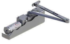 HAGER 5100M16ALM 5100 Series Cast Iron Grade 1 Heavy Duty Surface Door Closer, Multi-Mount, 1–6 Adjustable Spring Size, Sprayed Aluminum Finish