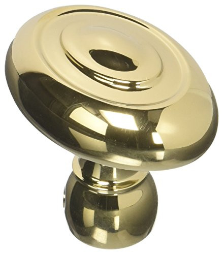 Baldwin 5077112MR 5077.MR Pair of Bethpage Estate Door Knobs without Rosettes, Lifetime Polished Brass