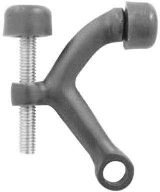 Emtek 2241US26 2241 2-3/8" Height Solid Brass Hinge Pivot Stop, Polished Chrome