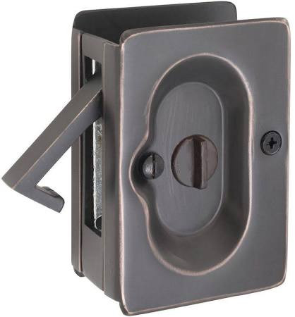 Emtek 2101US26 2101 3-1/2 Inch Height Passage Pocket Door Lock, Polished Chrome