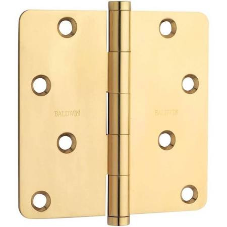 Baldwin 1440031I  Radius Mortise Hinge, Unlacquered Bright Brass