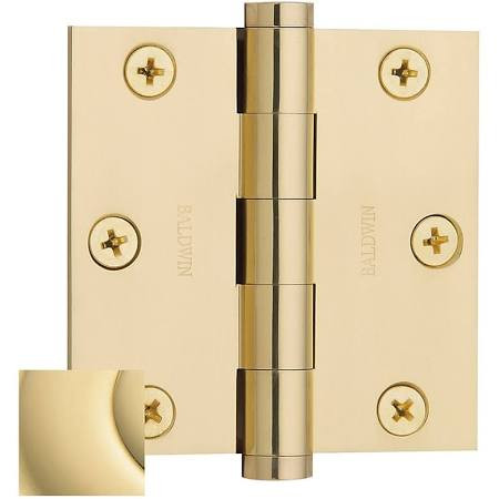 Baldwin 1030031I 1030056I Square Mortise Hinge, Lifetime Satin Nickel