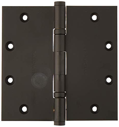 Baldwin 1051190INRP  Non Removable Square Ball Bearing Mortise Hinge, Pin Black