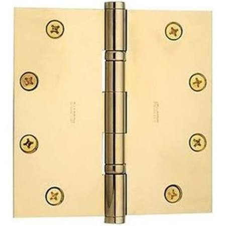 Baldwin 1051060I  Square Ball Bearing Mortise Hinge, Antique Brass with Brown