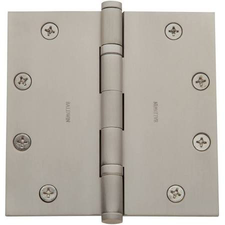Baldwin 1051056I  Square Ball Bearing Mortise Hinge, Lifetime Satin Nickel