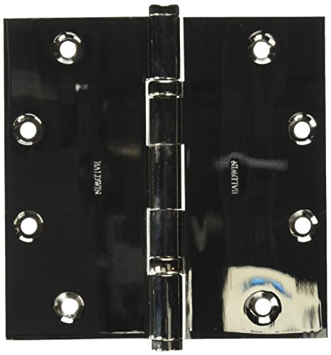 Baldwin 1051055I  Square Ball Bearing Mortise Hinge, Lifetime Bright Nickel