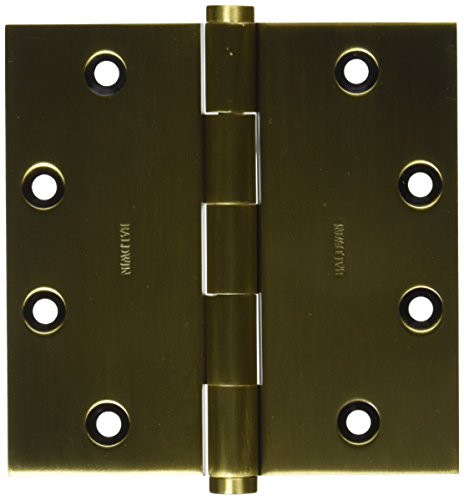 Baldwin 1045060I  Square Mortise Hinge, Antique Brass with Brown