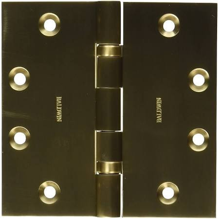 Baldwin 1046033I  Square Ball Bearing Mortise Hinge, Vintage Brass