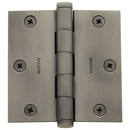 Baldwin 1035151I  Square Mortise Hinge, Antique Nickel