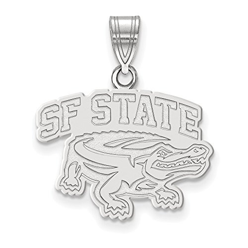 LogoArt SS005SFU Sterling Silver San Francisco State University Medium Pendant.
