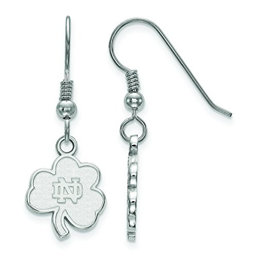 LogoArt SS064UND Sterling Silver University Of Notre Dame Small Dangle Wire Earrings.