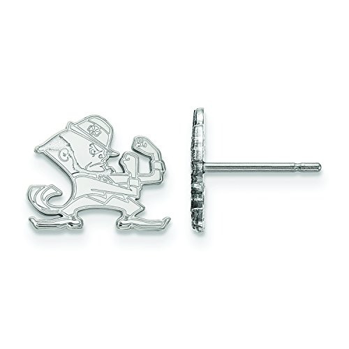 LogoArt SS050UND Sterling Silver University Of Notre Dame Extra Small Post Earrings.