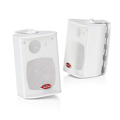 BOSS AUDIO SYSTEMS 5103459 BOSS Audio 200 Watt (Per Pair), 4.3 Inch, Full Range, 3 Way Weatherproof Marine Speakers (Sold in Pairs)