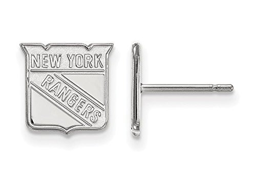 LogoArt SS007RNG New York Rangers Extra Small (3/8 Inch) Post Earrings (Sterling Silver)
