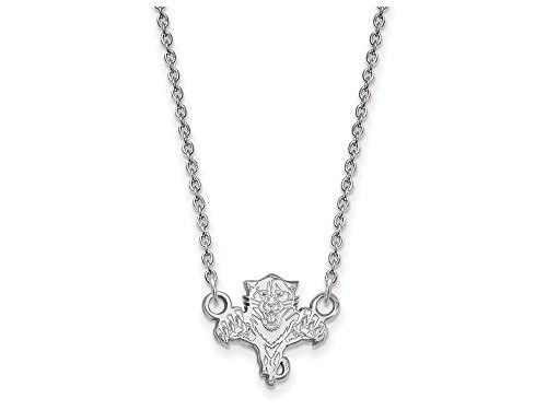 LogoArt SS007PTH-18 Florida Panthers Small (1/2 Inch) Pendant w/ Necklace (Sterling Silver)