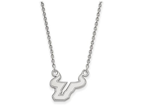 LogoArt SS009USFL-18 Sterling Silver LogoArt University of South Florida Small Pendant w/Necklac