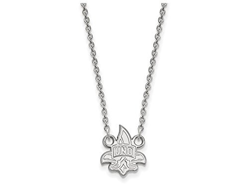 LogoArt SS009UNO-18 Sterling Silver LogoArt University of New Orleans Small Pendant w/Necklace