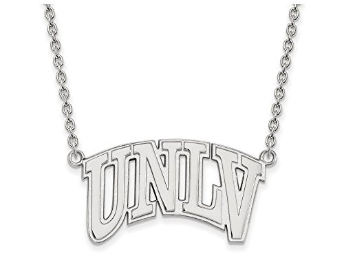 LogoArt SS009UNL-18 Sterling Silver LogoArt U of Nevada Las Vegas Large Pendant w/Necklace