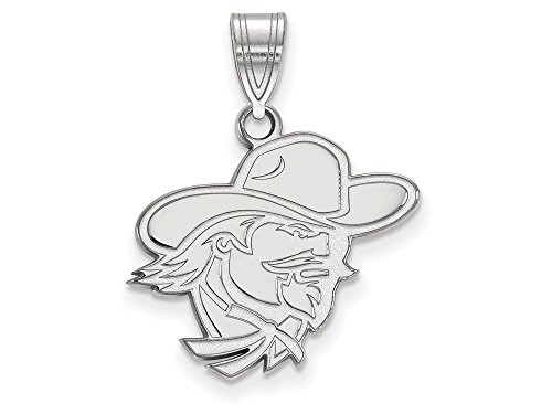LogoArt SS003EKU Sterling Silver Eastern Kentucky University Medium Pendant Chain Included
