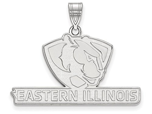 LogoArt SS003EIU Sterling Silver Eastern Illinois University Large Pendant Chain Included