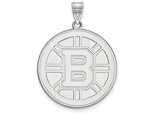 LogoArt SS005BRI Boston Bruins Extra Large (1 Inch) Pendant (Sterling Silver)