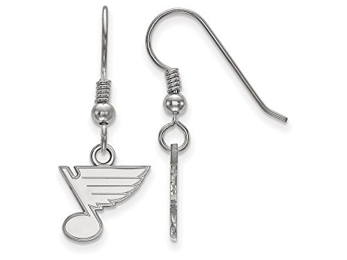 LogoArt SS005BLE St. Louis Blues Extra Small (3/8 Inch) Dangle Earrings Wire (Sterling Silver)