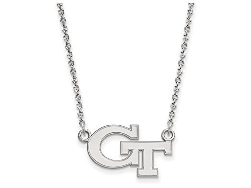 LogoArt SS009GT-18 Georgia Tech Small (1/2 Inch) Pendant w/Necklace (Sterling Silver)