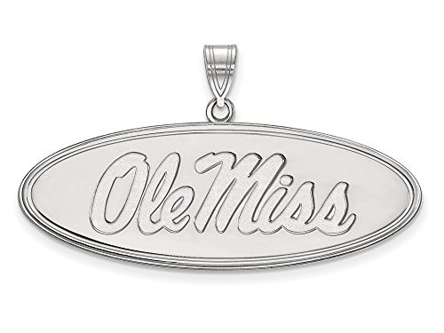 LogoArt SS004UMS Sterling Silver LogoArt University of Mississippi Large Pendant
