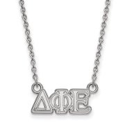 LogoArt SS006DPH-18 Sterling Silver LogoArt Delta Phi Epsilon XS Pend w/Necklace