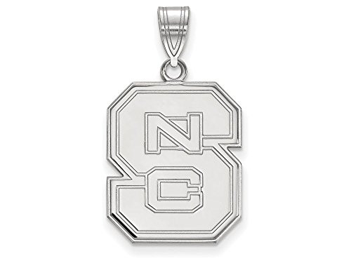 LogoArt SS004NCS Sterling Silver LogoArt North Carolina State University Large Pendant