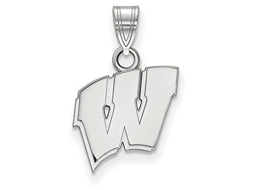 LogoArt SS002UWI Sterling Silver LogoArt University of Wisconsin Small Pendant