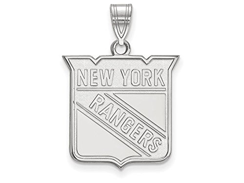 LogoArt SS004RNG New York Rangers Large (3/4 Inch) Pendant (Sterling Silver)