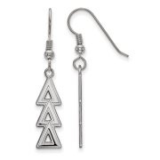Sororities SS004DDD Sterling Silver LogoArt Delta Delta Delta Dangle Medium Earringss