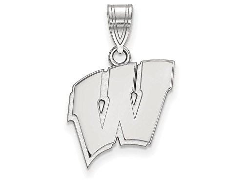 LogoArt SS003UWI Wisconsin Medium (5/8 Inch) Pendant (Sterling Silver)