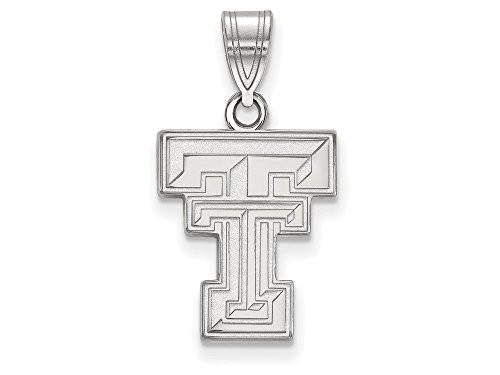 LogoArt SS003TXT Sterling Silver LogoArt Texas Tech University Medium Pendant