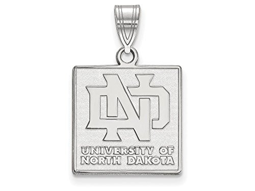 LogoArt SS003UNOD Sterling Silver LogoArt University of North Dakota Medium Pendant