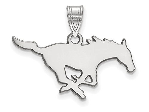 LogoArt SS003SMU Sterling Silver LogoArt Southern Methodist University Medium Pendant