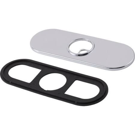 Delta RP72991BL RP72991 Trinsic Three-hole Escutcheon Plate with Gasket, Matte Black